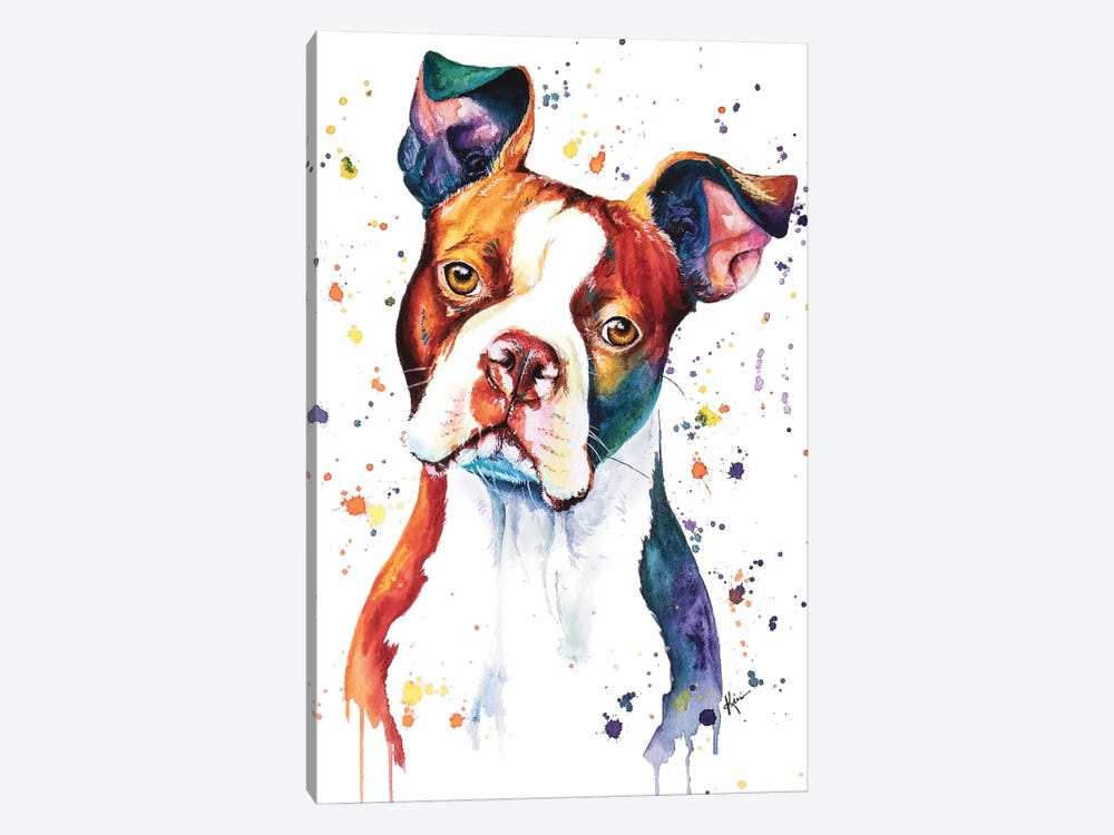 Boston Terrier by Lindsay Kivi 1-piece Canvas Artwork