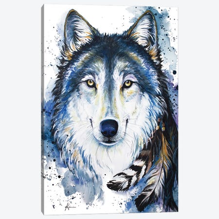 Feed The Good Wolf Canvas Print #LKV25} by Lindsay Kivi Canvas Wall Art
