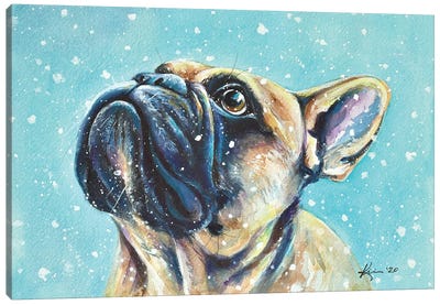 First Snow Canvas Art Print - Lindsay Kivi