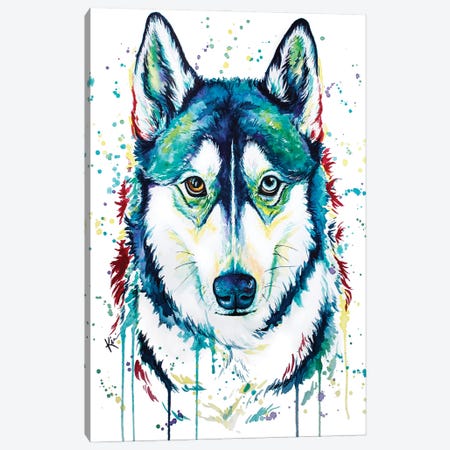Husky Canvas Print #LKV30} by Lindsay Kivi Canvas Artwork