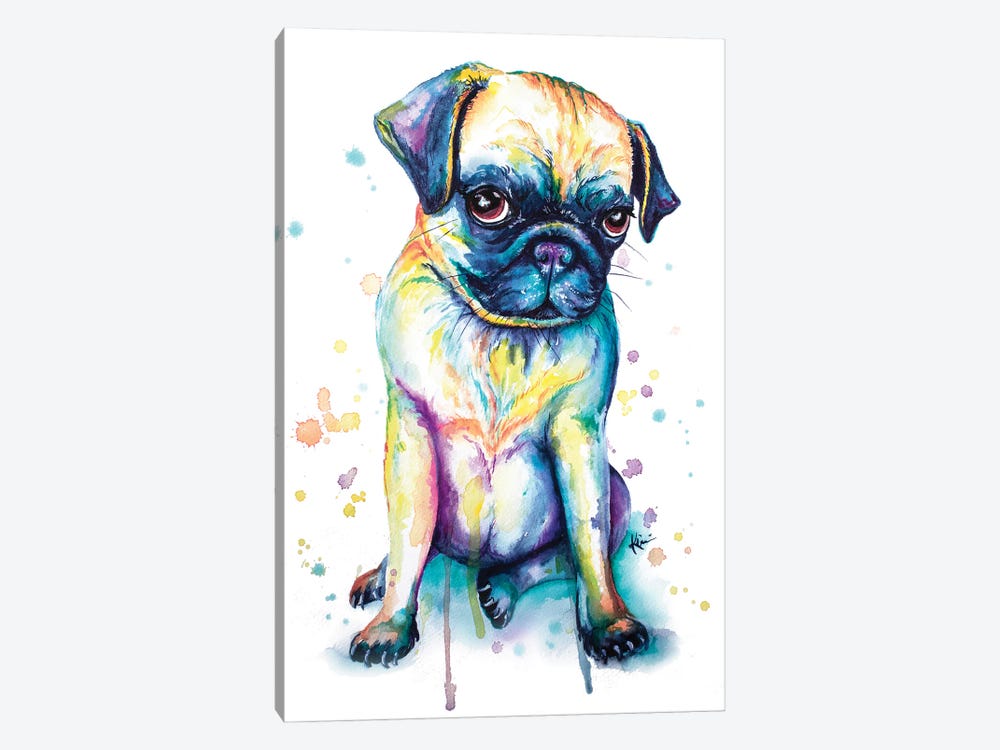 Pug Puppy by Lindsay Kivi 1-piece Canvas Artwork