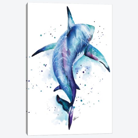 Shark Canvas Print #LKV39} by Lindsay Kivi Canvas Artwork