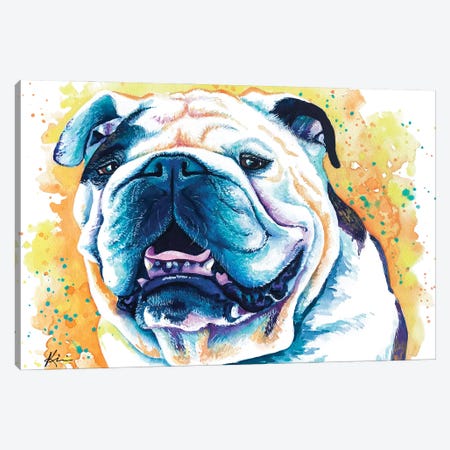 English Bulldog II Canvas Print #LKV50} by Lindsay Kivi Canvas Art