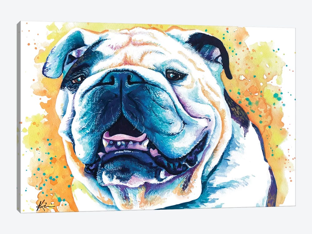 English Bulldog II by Lindsay Kivi 1-piece Canvas Print