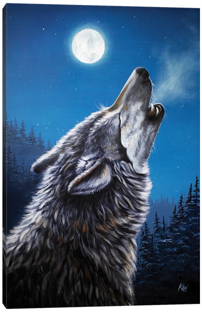 Full Moon Canvas Art Print - Lindsay Kivi