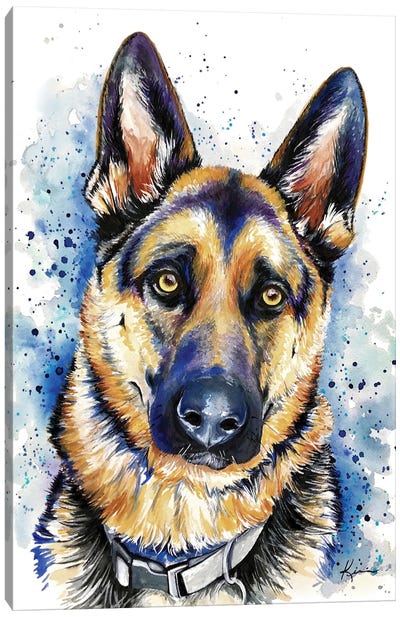German Shepherd Dog Canvas Art Print - Lindsay Kivi