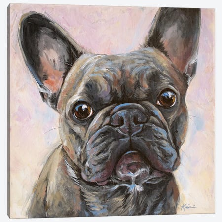 French Bulldog Canvas Print #LKV64} by Lindsay Kivi Canvas Wall Art