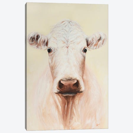 The White Cow Canvas Print #LKV6} by Lindsay Kivi Canvas Wall Art