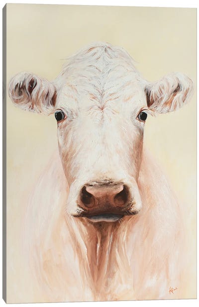 The White Cow Canvas Art Print - Lindsay Kivi