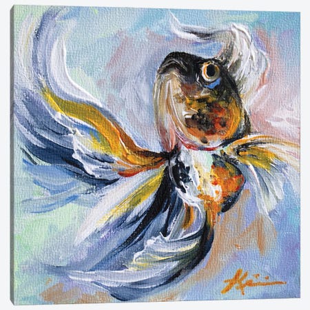 Goldfish II Canvas Print #LKV78} by Lindsay Kivi Canvas Artwork