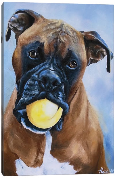 Boxer Canvas Art Print - Pet Dad