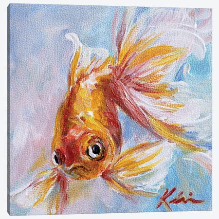 Goldfish IV Canvas Print #LKV80} by Lindsay Kivi Canvas Art Print