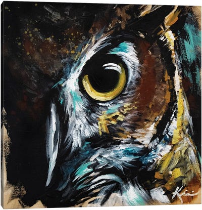 Night Owl Canvas Art Print - Lindsay Kivi