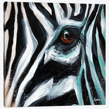 Abstract Zebra Canvas Print #LKV82} by Lindsay Kivi Canvas Art Print