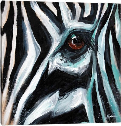 Abstract Zebra Canvas Art Print - Lindsay Kivi