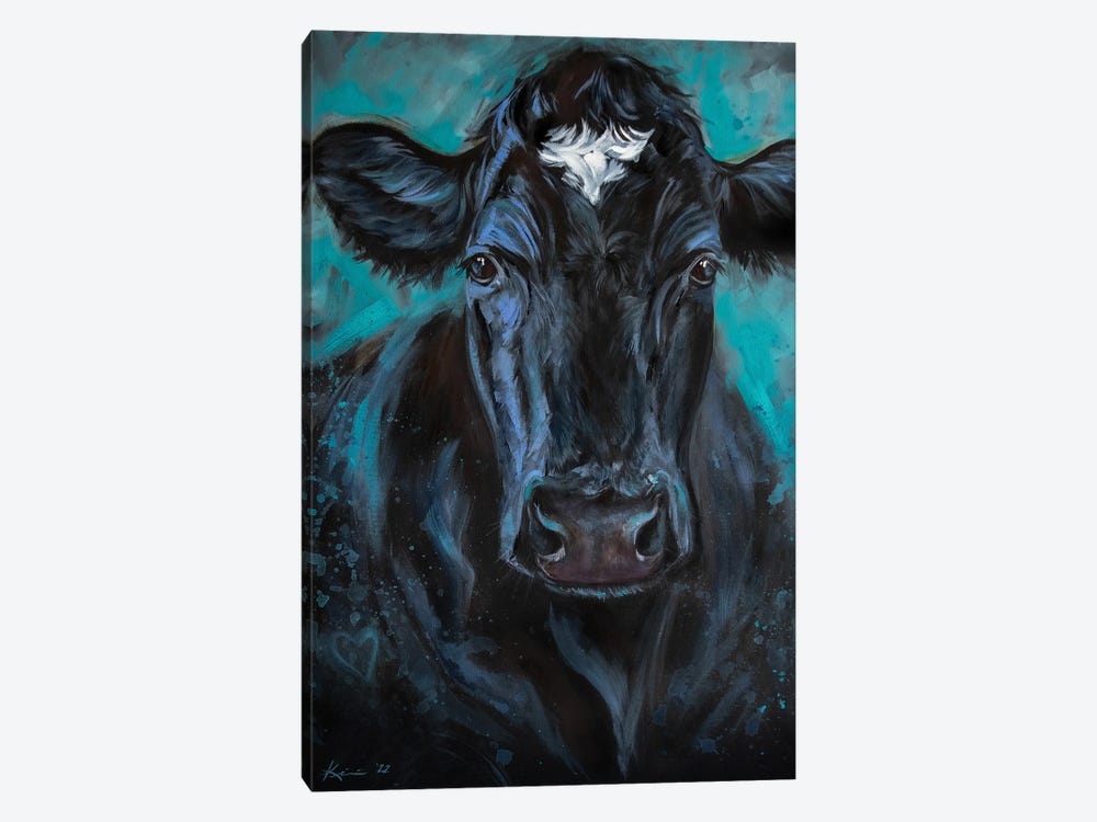 Black Cow by Lindsay Kivi 1-piece Canvas Art Print