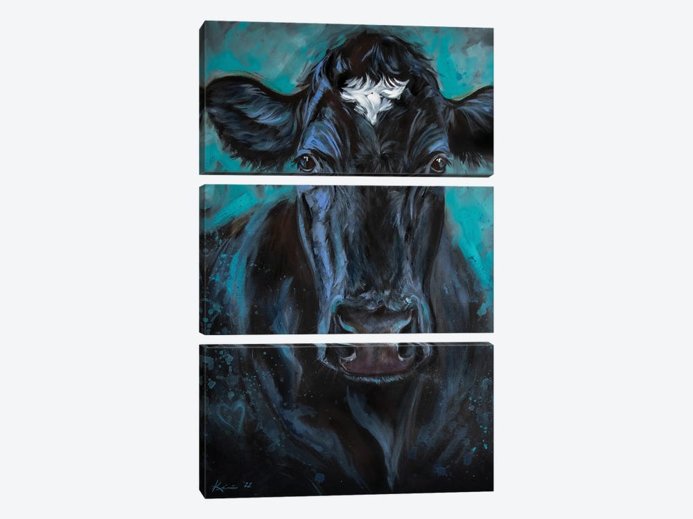 Black Cow by Lindsay Kivi 3-piece Art Print