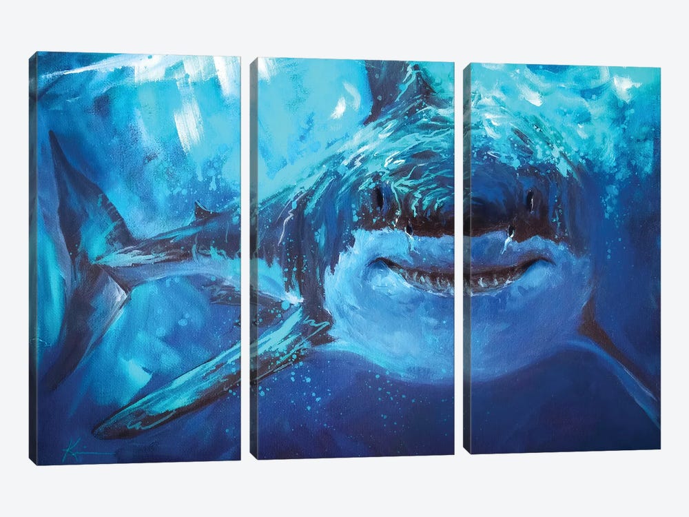 Deep Blue by Lindsay Kivi 3-piece Canvas Art