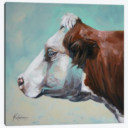 Hereford Bull Canvas Print #LKV97} by Lindsay Kivi Canvas Print