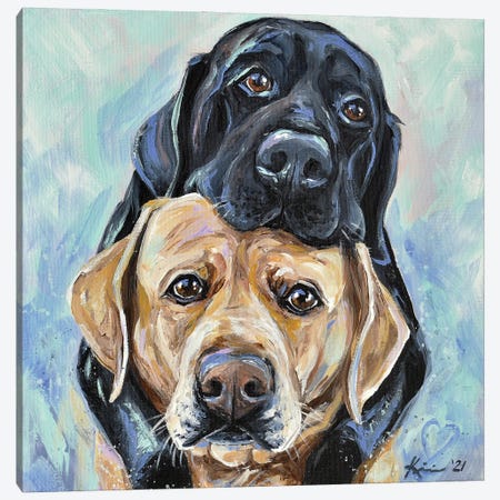 Puppy Love Canvas Print #LKV9} by Lindsay Kivi Canvas Art Print