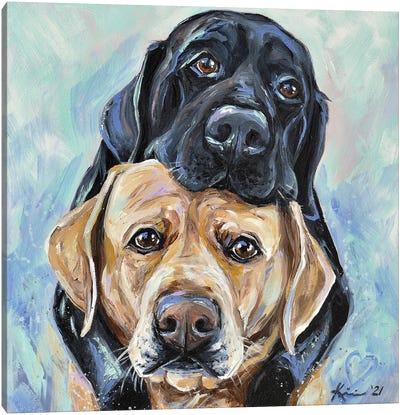 Puppy Love Canvas Art Print - Lindsay Kivi