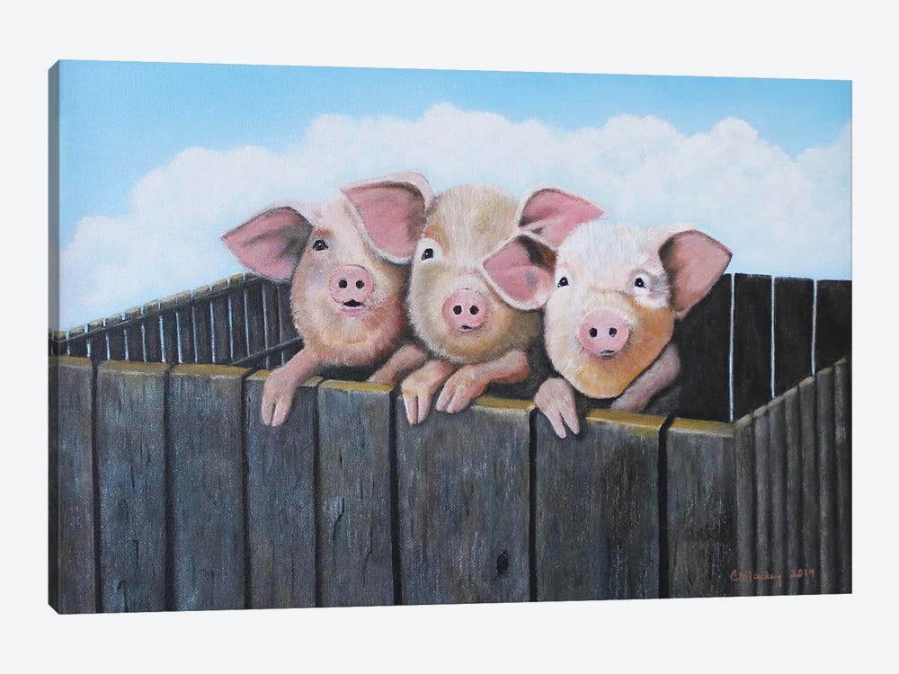 Three Little Pigs by Cheryl Miller Lackey 1-piece Canvas Wall Art