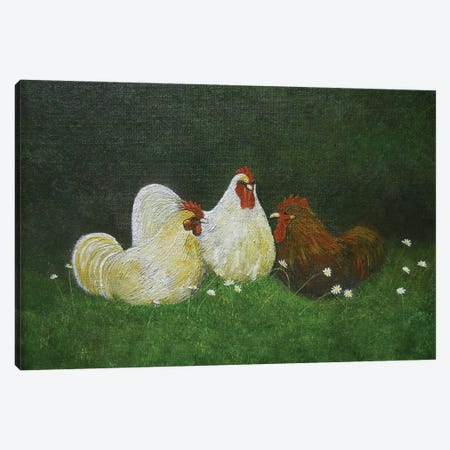 Pecking Order Canvas Print #LKY54} by Cheryl Miller Lackey Canvas Artwork