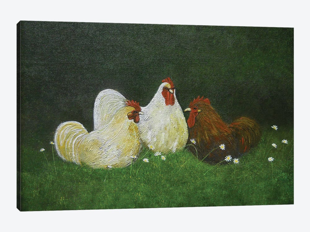 Pecking Order by Cheryl Miller Lackey 1-piece Canvas Art Print