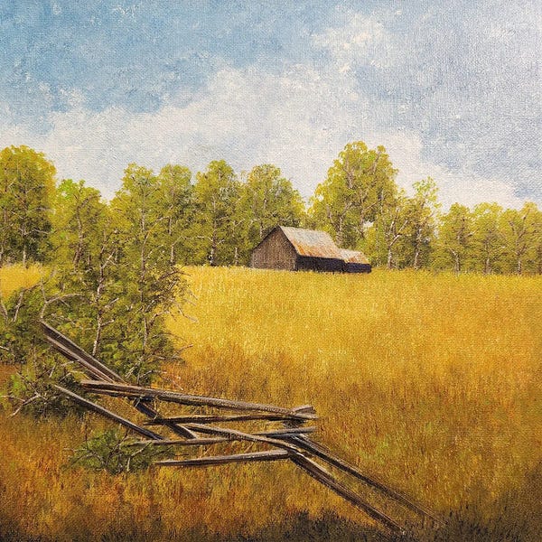 Farms: Old Split Rail Fence by Cheryl Miller Lackey