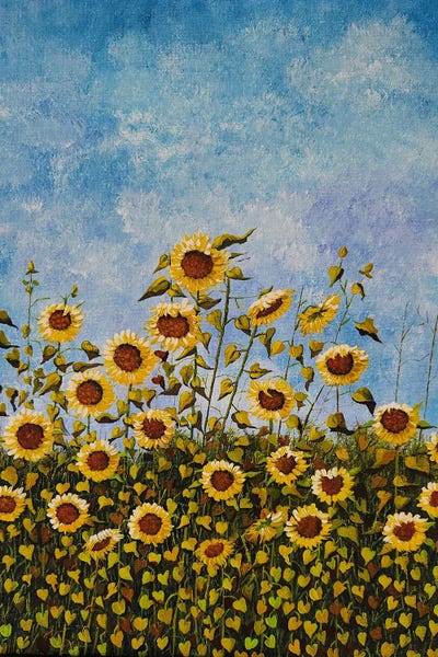 Fine Art Print: Sunflower Field by Cheryl Miller Lackey