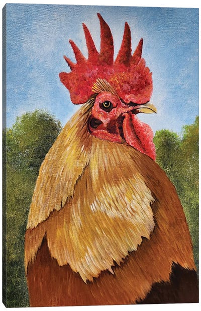 King Of The Roost Canvas Art Print - Cheryl Miller Lackey