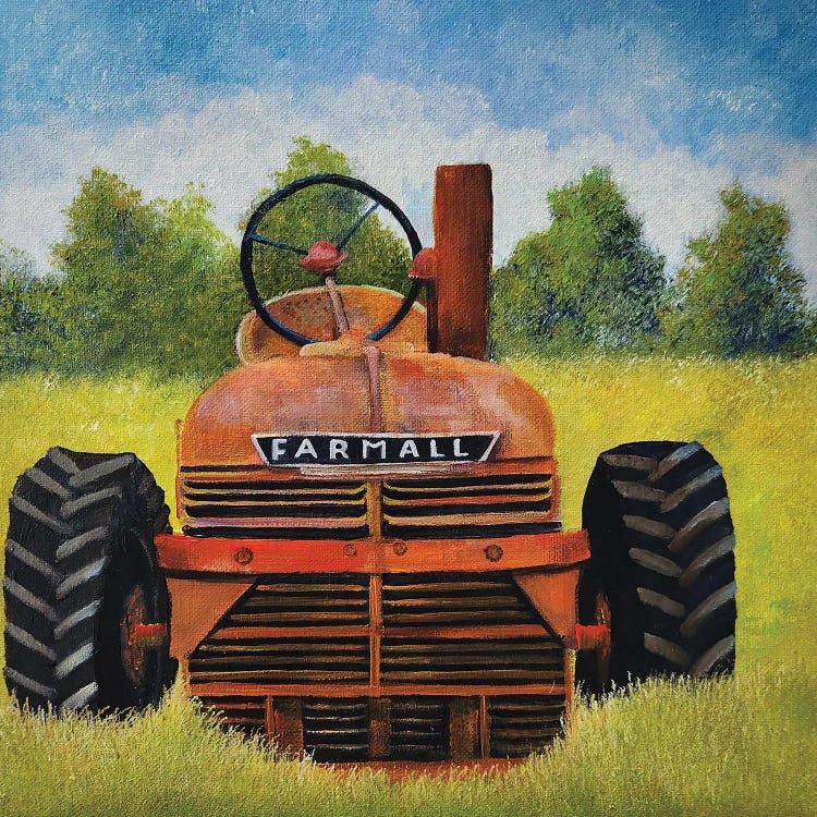 Farmall Tractor by Cheryl Miller Lackey canvas print