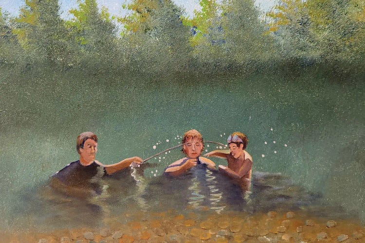 Fishing Hole by Cheryl Miller Lackey canvas print