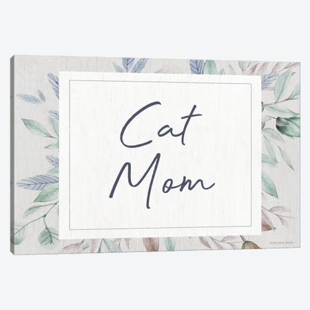 Cat Mom Canvas Print #LLD16} by Lady Louise Designs Canvas Art
