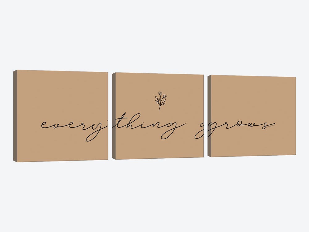 Everything Grows by Lady Louise Designs 3-piece Canvas Art Print