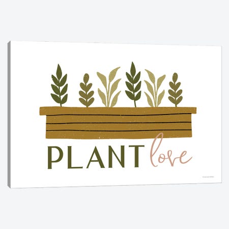 Plant Love Canvas Print #LLD19} by Lady Louise Designs Canvas Print