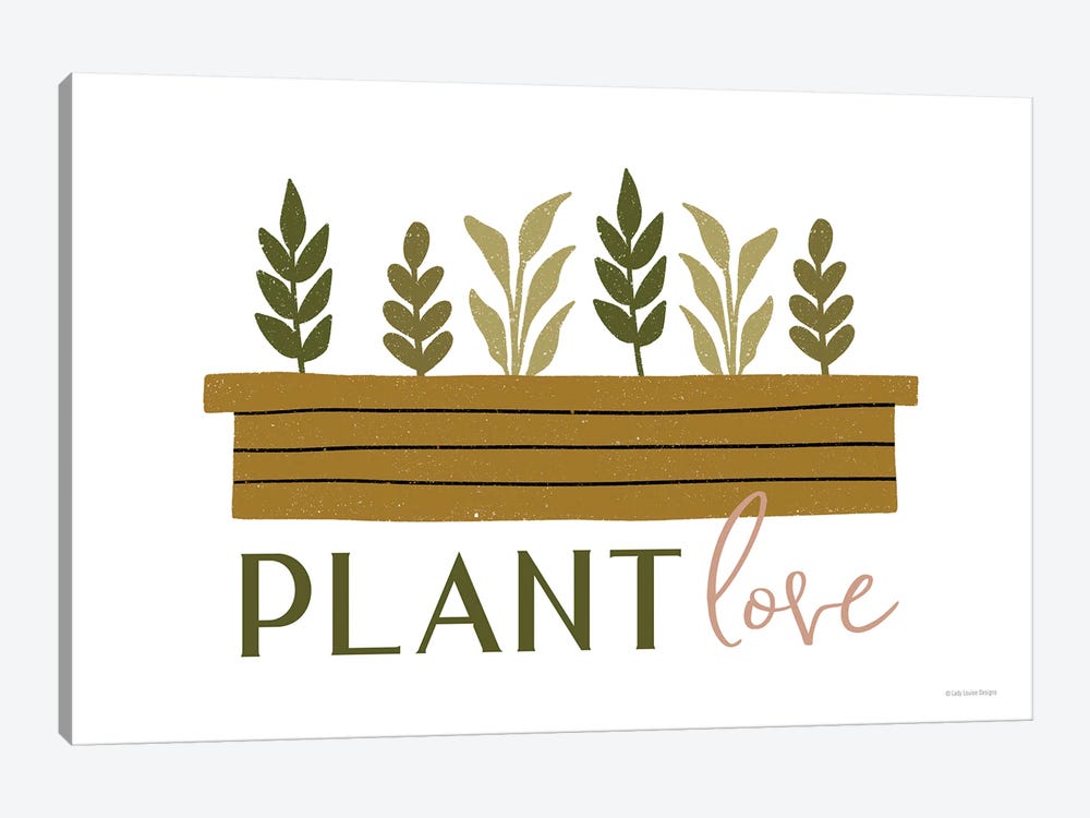Plant Love by Lady Louise Designs 1-piece Canvas Art