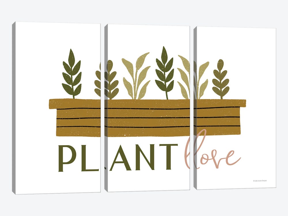Plant Love by Lady Louise Designs 3-piece Canvas Artwork