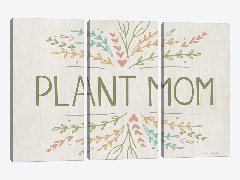 Plant Mom by Lady Louise Designs 3-piece Canvas Wall Art