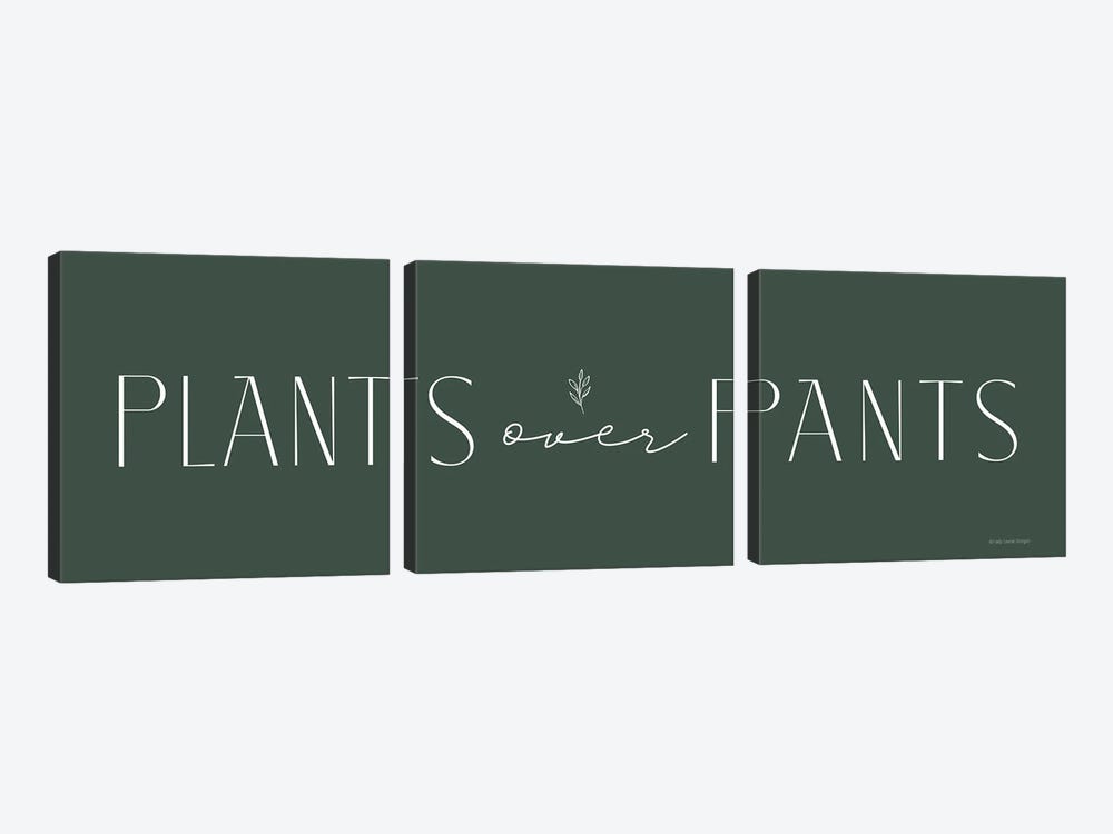 Plants Over Pants by Lady Louise Designs 3-piece Canvas Art Print