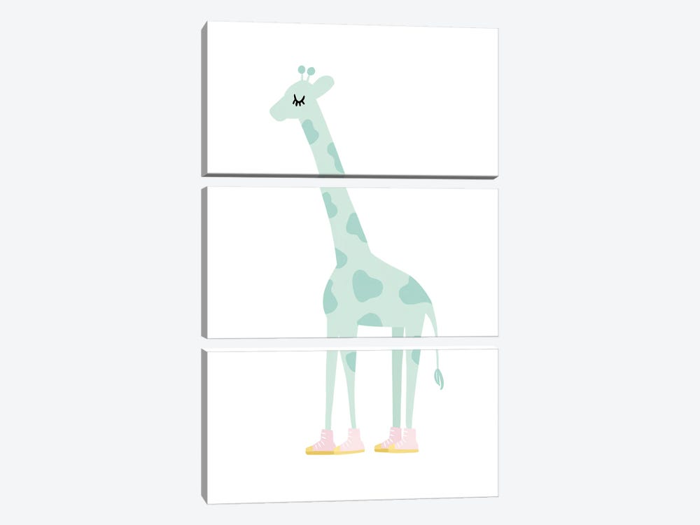 Giraffe by Lady Louise Designs 3-piece Canvas Artwork