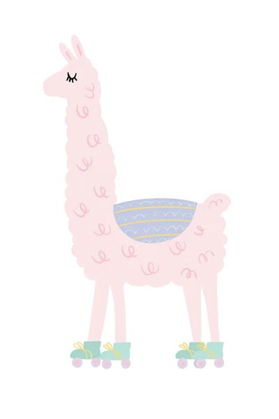Rollerblading & Roller Skating: Llama by Lady Louise Designs