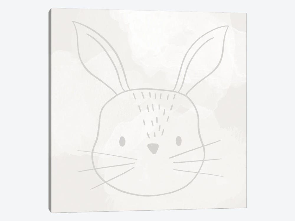 Soft Rabbit by Lady Louise Designs 1-piece Canvas Wall Art