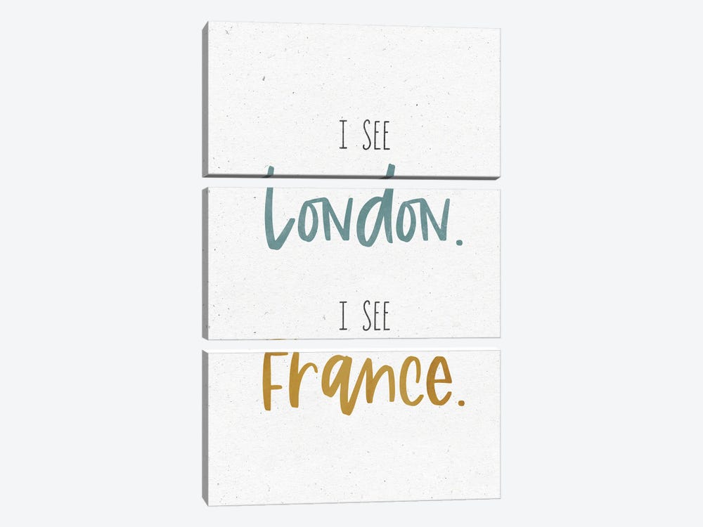 I See London, I See France by Lady Louise Designs 3-piece Canvas Art Print