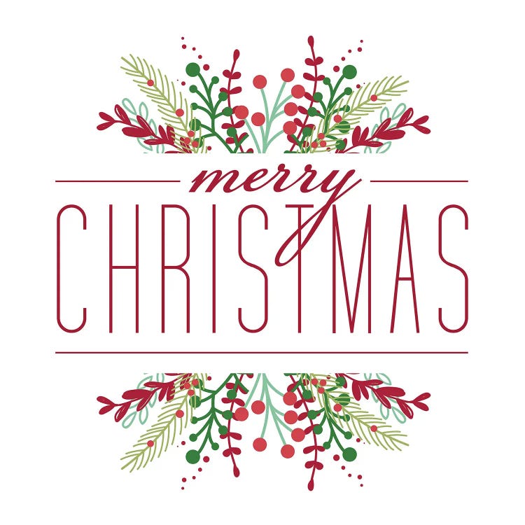 Merry Christmas by Lady Louise Designs wall art