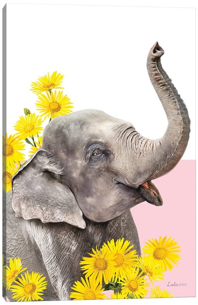 So Safari Elephant Canvas Art Print - Lola Design