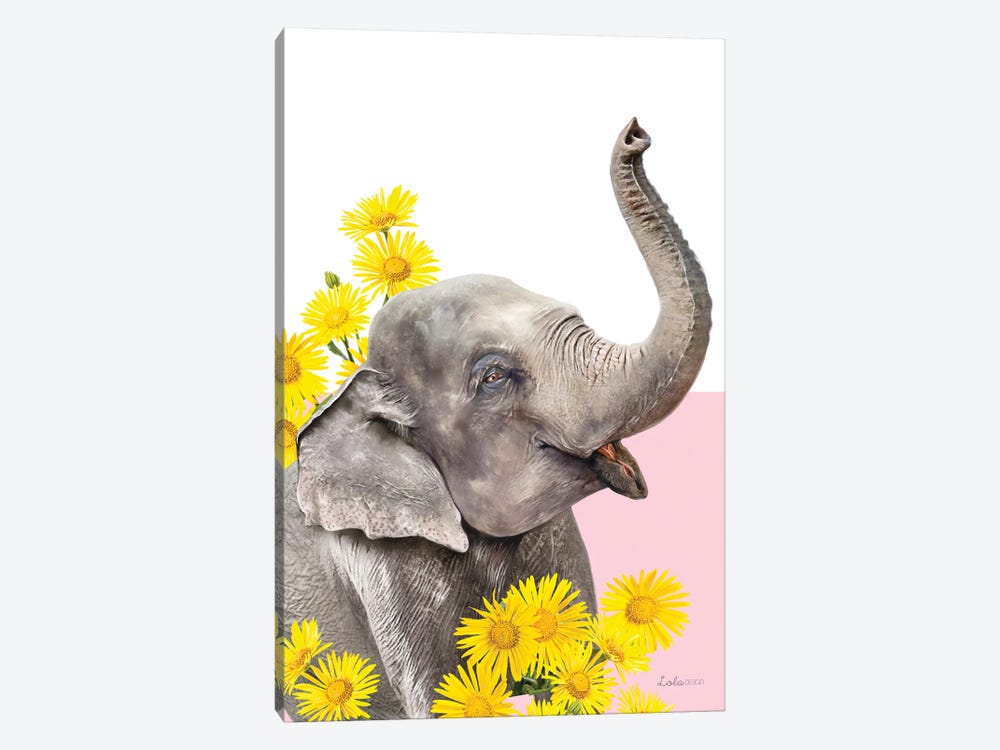 So Safari Elephant by Lola Design 1-piece Canvas Art