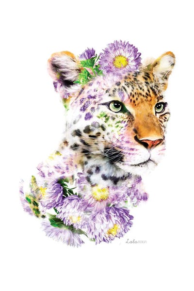 Wildlife Botanical Leopard by Lola Design multi panel art