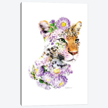 Wildlife Botanical Leopard Canvas Print #LLG28} by Lola Design Canvas Art Print