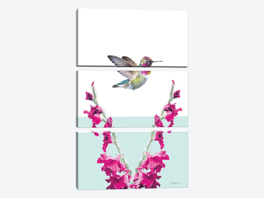 So Safari Hummingbird by Lola Design 3-piece Canvas Print